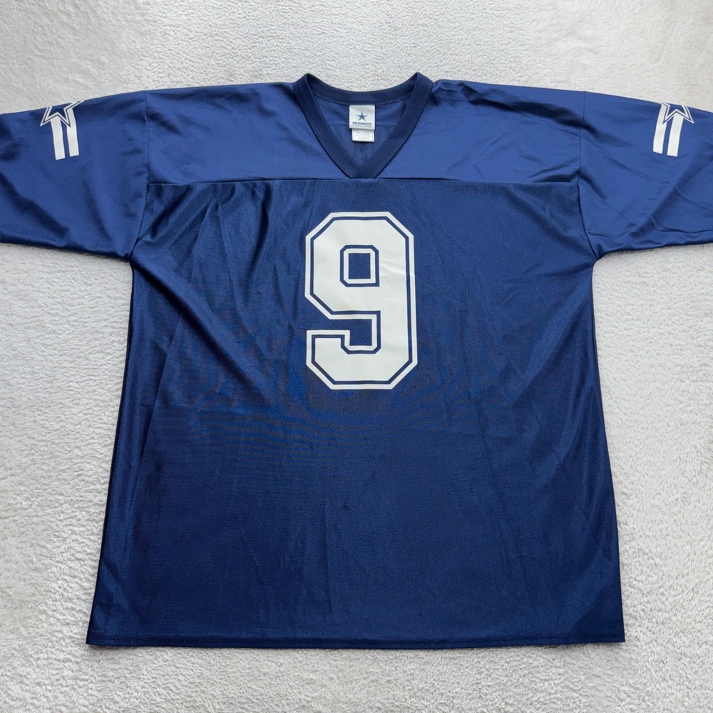 Cowboys Authentic Apparel Tony Romo Dallas Cowboys Jersey Navy Blue Mens 2XL 9